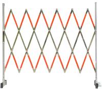 Barriera mobile retrattile - Barriera stradale portatile, antiruggine espandibile in metallo con pulegge,