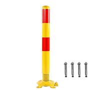 Barriera Parcheggio Paletto A Molla, Barriera Di Sicurezza, Paletto Con Nastro Riflettente , Paletti Di Delimitazione Mucchio Parcheggio In Metallo Pesante Per Il Controllo Del Traffico ( Size : 2Pcs