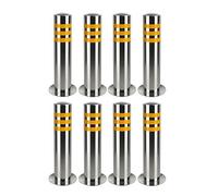 Barriera Parcheggio Paletto Per Barriera Di Sicurezza A Montaggio Superficiale In Acciaio Inossidabile Resistente Da 8 Pezzi Per Vialetto E Parcheggio(39.4x4.5 in)