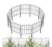 Barriera per animali da giardino | 10 pezzi per bordi esterni, recinzione di confine | per terrazza, balcone, cortile, patio, esterno, coniglio, portico, piante da per cani