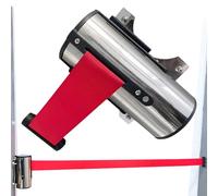 Barriera per cintura retrattile - cintura di sicurezza magnetica, resistente barriera per il controllo di massa, robusto supporto da parete, design facilmente allungabile | Lunghezza adatta in acciaio