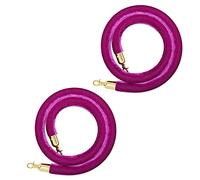 Barriera per folla Corda di velluto, Corda barriera con nucleo in schiuma di velluto ganci 2 pezzi multicolore 2-10 piedi for il controllo della folla(Purple,2ft/60cm)