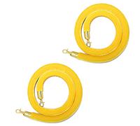 Barriera per folla Corda di velluto, Corda barriera con nucleo in schiuma di velluto ganci 2 pezzi multicolore 2-10 piedi for il controllo della folla(Yellow,3.3ft/100cm)