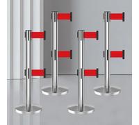 Barriera per Il Controllo della Folla, Barriere a Nastro Retrattile, Barriere di Sicurezza a Doppio Strato per Banche, Biglietterie, Musei, Eventi, Celebrazioni