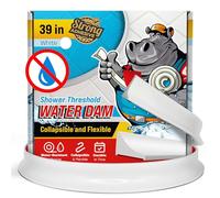 Barriera per la soglia della doccia, 99 cm, bianca, pieghevole, con striscia di tenuta per la parte inferiore della porta Hippo Dam