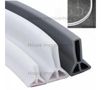Barriera per l'acqua della doccia Striscia autoadesiva pieghevole in silicone Guarnizione paraspruzzi Soglia per doccia pieghevole Barriera per l'acqua