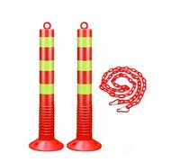 Barriera per vialetto con collari riflettenti e montaggio a terra, barriera per parcheggio resistente per la sicurezza stradale