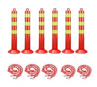 Barriera per vialetto con collari riflettenti e montaggio a terra, barriera per parcheggio resistente per la sicurezza stradale