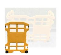 Barriera pieghevole portatile da 90 cm, con ruote, barriera di sicurezza espandibile per eventi all'aperto e gestione del traffico, facile da usare, ideale per il controllo della folla