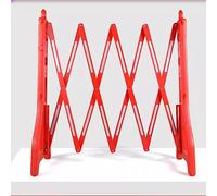 Barriera pieghevole retrattile, Barriera di sicurezza stradale portatile pieghevole, può essere riempita, palo tubolare telescopico mobile, controllo flessibile della folla(Red)
