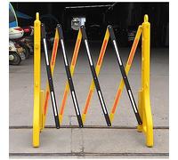 Barriera pieghevole retrattile, Barriera di sicurezza stradale portatile pieghevole, può essere riempita, palo tubolare telescopico mobile, controllo flessibile della folla(Yellow)