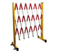 Barriera portatile retrattile in metallo con ruote per uso in garage all'aperto, recinzione stradale pieghevole, cancello di sicurezza mobile per vialetti e facile da installare