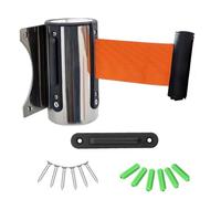 barriera retrattile, Barriera di sicurezza a parete con cintura for il controllo della folla, barriera a da 2/3/5 m, cordoni arancioni Cordon Barrie(2M/6.5FT)