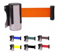 barriera retrattile, Barriera di sicurezza for il controllo della folla da 2/3/5 m, nastro for code, aeroporti, banche, scuole(Orange,5M/16.4FT)