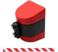 Barriera retrattile da parete, 5 m, cavo magnetico per coda di sicurezza, per eventi, convegni e ingressi, facile da installare, soluzione di controllo della folla, rosso