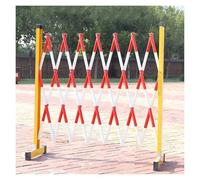 Barriera retrattile espandibile con ruote - Barriera industriale in metallo per controllo del traffico, soluzione flessibile di gestione della folla per corridoi e cantieri