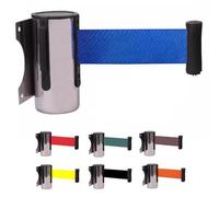 Barriera Retrattile In Nylon In Acciaio Inossidabile | Lunghezze multiple: luoghi di controllo della folla, ristoranti, uffici(Blue,5M/16.4FT)