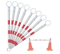 Barriera retrattile in plastica industriale in PVC | Multicolor, più pezzi, controllo della folla nei parcheggi in costruzione(B,8pcs)