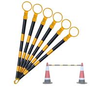 Barriera retrattile in plastica industriale in PVC | Multicolor, più pezzi, controllo della folla nei parcheggi in costruzione(H,6pcs)