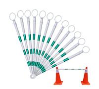 Barriera retrattile in plastica industriale in PVC | Multicolor, più pezzi, controllo della folla nei parcheggi in costruzione(C,12pcs)
