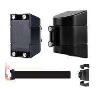 Barriera retrattile nera per la coda, cintura telescopica magnetica di controllo della folla, barriera temporanea da parete per eventi e sicurezza, ideale per la gestione di linee in temi e luoghi