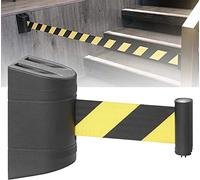 Barriera retrattile per cintura a parete, barriera di controllo della folla montata a parete, cintura di isolamento a parete in plastica ABS 2M/3M, riavvolgitore per cintura di sicurezza, utilizzato i