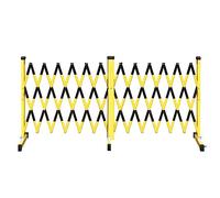 Barriera retrattile per il traffico Barricata Di Traffico Mobile Retrattile Espandibile Multicolore 1,2x(5-9) m(Black+yellow,1.2x7m)