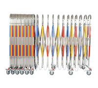 Barriera retrattile per il traffico Barriera Stradale Espandibile In Acciaio Inossidabile Multicolore Di Varie Dimensioni(Silver+red,59x118.1in)