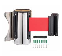 Barriera retrattile per montaggio a parete, nastro di controllo della folla in acciaio inox, per uso interno/esterno, non attraversare la linea di isolamento, soluzione per la gestione delle code