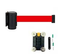 Barriera retrattile ， Supporto da parete magnetico 2/3/5M Cintura rossa Strumento di controllo temporaneo della folla con commutazione multidirezionale for la soluzione di coda di sicurezza(2M/6.5FT)
