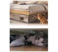 Barriera sottoletto, blocca-spazio divano rimovibile, chiusura a strappo | PVC/EVA, facile da pulire, resistente all’acqua, chiusura a strappo, per letti/divani(Grey PVC,W59.1XH9.8in)