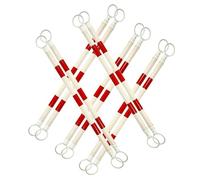 Barriera stradale a barra conica retrattile | Pali di collegamento telescopici 1,2-2,2 m con pellicola riflettente for il controllo della folla(White)