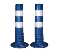 Barriera stradale for vialetto - Coni flessibili in plastica PU da 18" e 30" for autostrade, strade, vialetti, cantieri(Blue,2 Pack/17.7in)