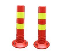 Barriera stradale for vialetto - Coni flessibili in plastica PU da 18" e 30" for autostrade, strade, vialetti, cantieri(Red,2 Pack/17.7in)