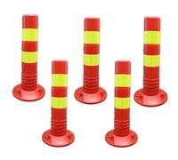 Barriera stradale for vialetto - Coni flessibili in plastica PU da 18" e 30" for autostrade, strade, vialetti, cantieri(Red,5 Pack/30in)