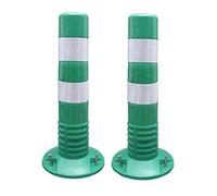 Barriera stradale for vialetto - Coni flessibili in plastica PU da 18" e 30" for autostrade, strade, vialetti, cantieri(Green,2 Pack/17.7in)