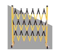 Barriera stradale in metallo, cancello di sicurezza temporaneo retrattile e mobile, con ruote e lucchetto, adatto for il controllo del traffico e le linee di demarcazione(1.2x10m)