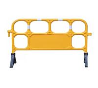 barriera stradale pieghevole, Barricata in plastica espandibile for esterni for vialetti/scale/parcheggi, recinzione mobile portatile for il controllo della folla(Yellow,2pcs)