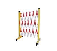 Barriera stradale telescopica, barriera di sicurezza in fibra di vetro, con base e ruote for un facile spostamento, adatta for il controllo del traffico e le linee(1.2x10m)