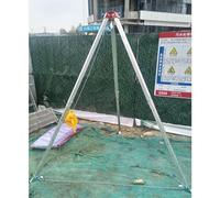 Barriere, Attrezzatura Di Soccorso, Paranco A Treppiede Anticaduta Con Dispositivo Di Sicurezza Autobloccante, Staffa Stabilizzatrice Di Sicurezza In Alluminio Per Cantieri Edili/Spazi Ristretti, Ver