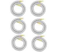 Barriere di corda, barriere di corda per code, 6 pezzi di corde di sostegno dorate for la barriera della, corda da 1/1,5/2/2,5/3 m/corda di canapa intrecciata