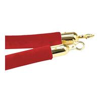 barriere di corda Corde di barriera for il controllo della folla, corde di sostegno industriali for hotel/teatri, for red carpet/sale cinematografiche/matrimoni/(Red,Length 2M/6.6Ft/79In)