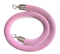 Barriere di Sicurezza in Corda, Corda di Controllo della Folla in Velluto Multicolore con Ganci a Scatto in Oro e Argento, 2-12 Piedi (Rosa, 9 piedi/274 cm)