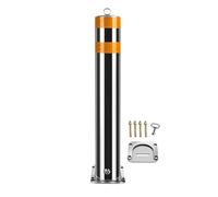 Barriere Parcheggio 30" Dissuasore Di Sicurezza Per Esterni In Acciaio Inossidabile, Paletto Per Barriera Di Parcheggio Rimovibile Con Serratura, Alta Visibilità(4 pack,75x11.4 cm/30x4.5 in)