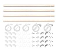 Barrina Lampada per Crescita T5, 59 cm, luce solare gialla a spettro completo, 40 W (4 x 10 W), lampade LED per piante 2FT con interruttore on/off, collegabili, serra, plug and play, 4 pezzi