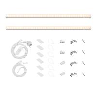 Barrina Lampada T5 Grow, 59 cm, luce solare a spettro completo, 20 W (2 x 10 W), 2 lampade LED con interruttore on/off, collegabili, serra, spina e gioco, 2 pezzi