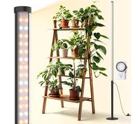 Barrina - T10 Pro Vertical Grow Light 42W 169 LED Full Spectrum Nero Alluminio Indoor Grow Light 4ft a 6ft Altezza, Timer, Interruttore a pedale