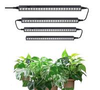 Barrina T5 - Lampada per piante da interno, 1 FT 29 cm, 5000 K, magnetica | Collegabile, Coperchio Nero, LED Luce di Crescita con Interruttore, Plug and Play