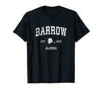 Barrow Alaska AK Vintage Athletic Sport Design Maglietta
