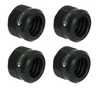 Barrow G1/4" a 16 mm tubo rigido di compressione, nero, confezione da 4